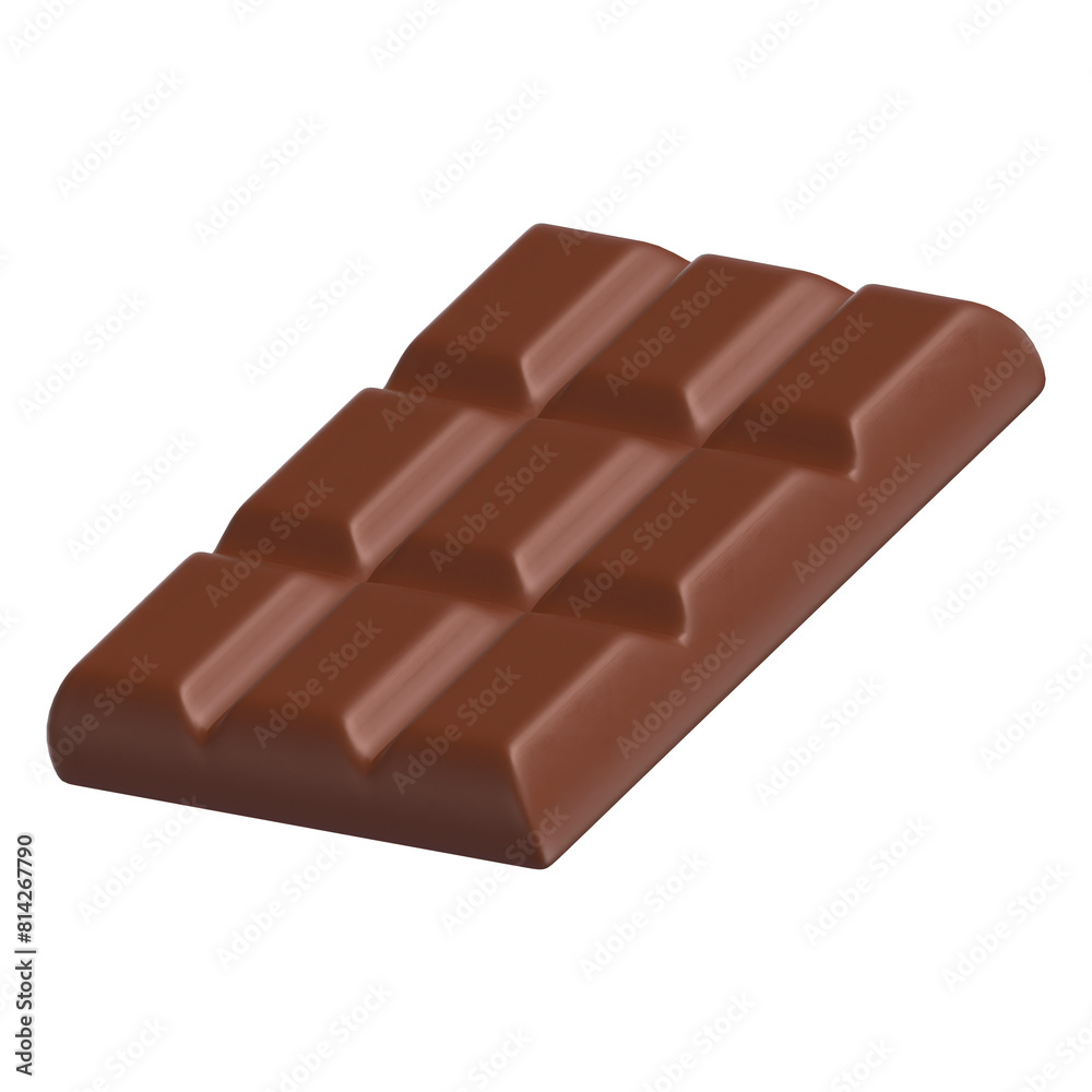 Chocolate Bar Dessert 3D Icon Chocolate with Transparent Background Chocolate Bar Dessert 3D Icon Chocolate with Transparent Background
