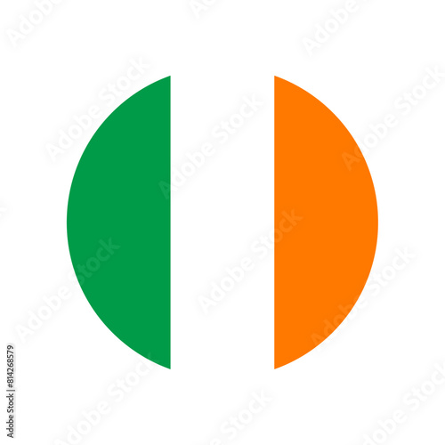 Round Ireland flag icon
