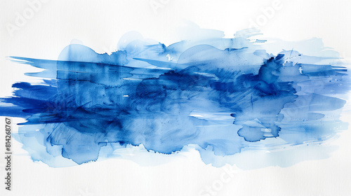 Vivid Blue Watercolor Brush Stroke © CosmoJulia