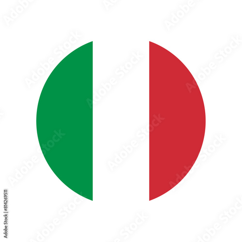Round Italy flag icon