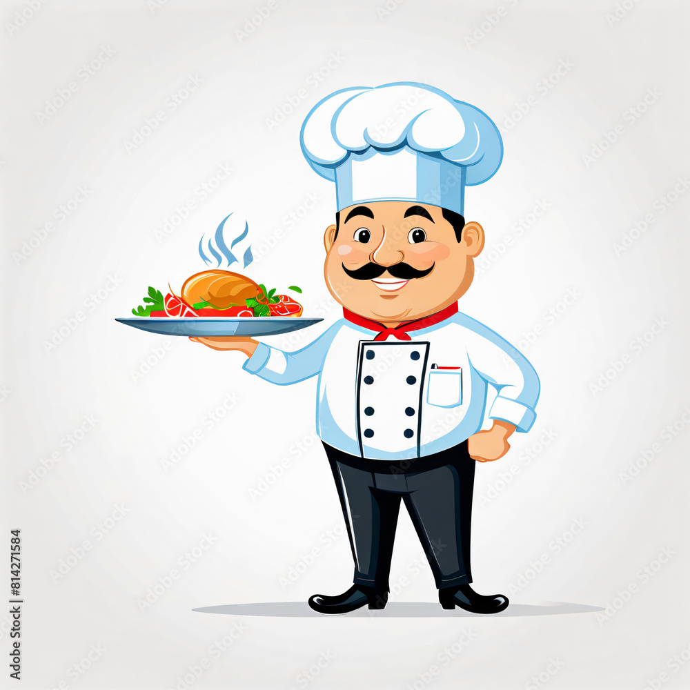 Professional chef cooking Vector illustration,\ Professional chef cooking Vector illustration,\