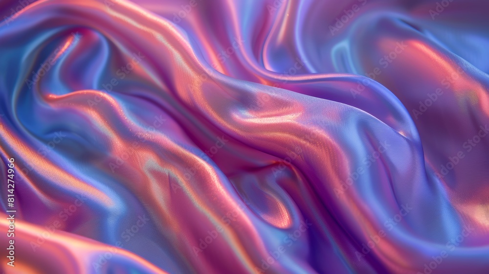 Obraz premium A magnified image of a delicate silk fabric with a subtle iridescence and smooth weave.