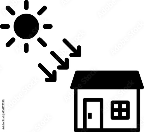 日当たりがよい住宅のデフォルメイラスト
