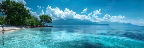 Lipe island ,Santun province,Thailand,The beautiful blue ocean,island,mountains realistic nature and landscape photo