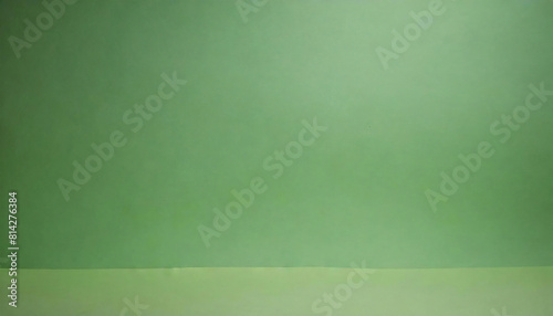 パステルグリーンの部屋。奥行きのある緑色の空間。無地素材。レイアウト。Pastel green room. A deep green space. Plain material. layout.