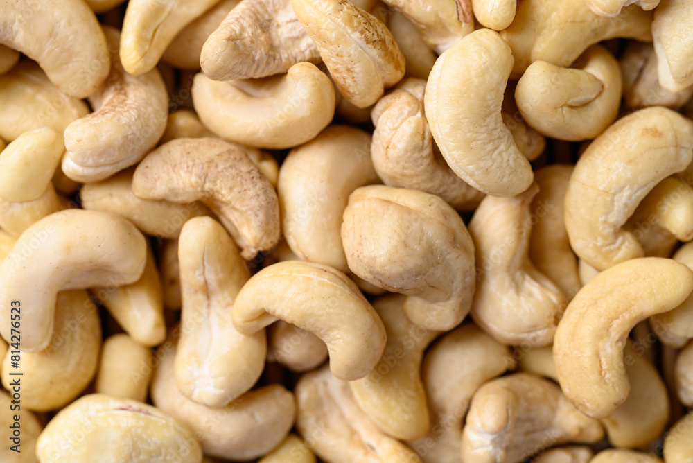 Raw cashew nuts texture background, Food ingredient Raw cashew nuts texture background, Food ingredient