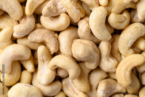 Raw cashew nuts texture background, Food ingredient