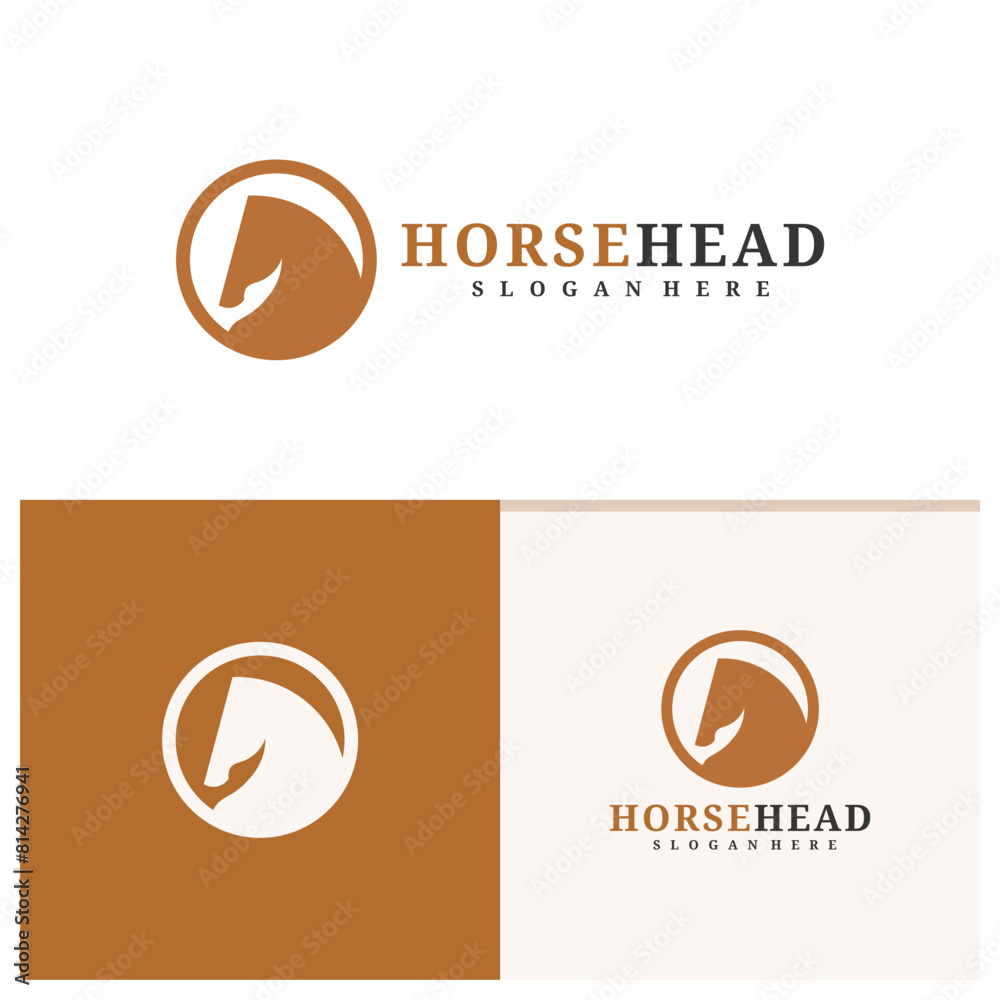 Horse head logo design vector. Horse illustration logo concept Horse head logo design vector. Horse illustration logo concept