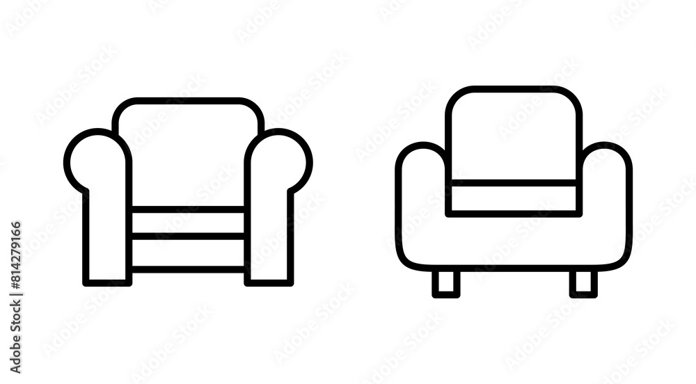 Sofa icon set. sofa icon illustration Sofa icon set. sofa icon illustration