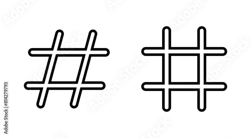 Hashtag icon set. hashtag symbol