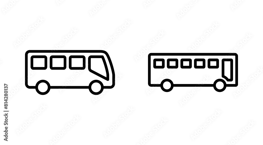 Bus icon set. bus vector icon Bus icon set. bus vector icon