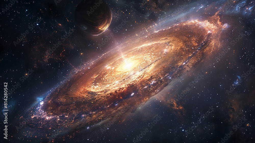 Celestial Composition of a Majestic Galaxy Celestial Composition of a Majestic Galaxy