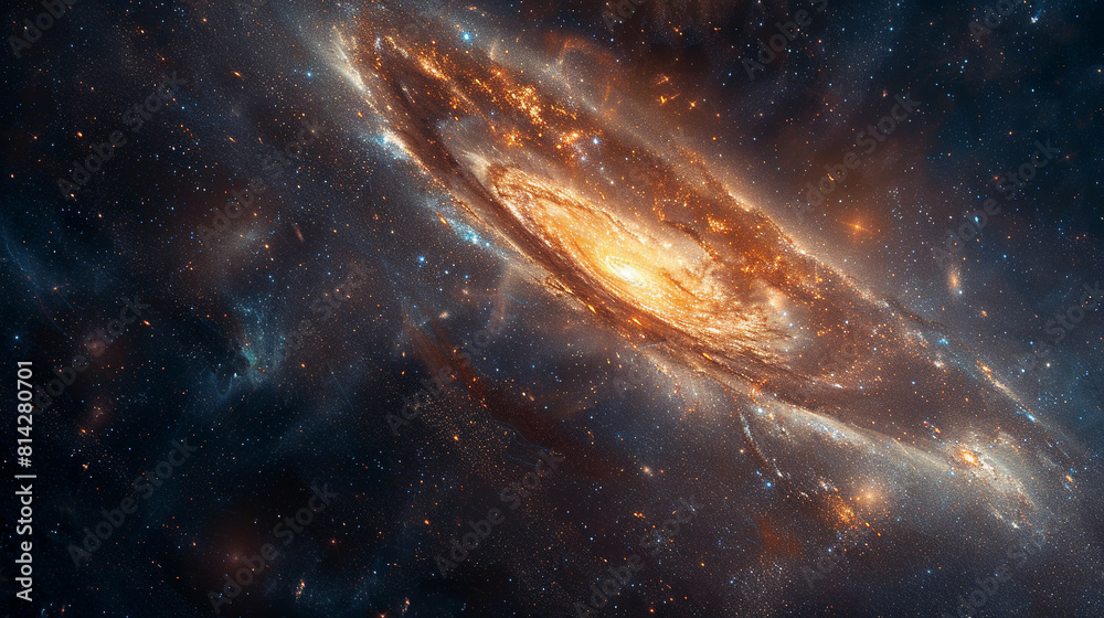 Celestial Composition of a Majestic Galaxy Celestial Composition of a Majestic Galaxy
