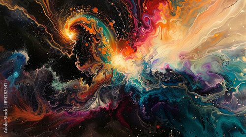 Celestial Abstract Capturing Cosmic Wonders in Stunning Art     A Journey Through the Beauty of the Universe with Mesmerizing Space-Inspired Designs and Ethereal Cosmic Imagery