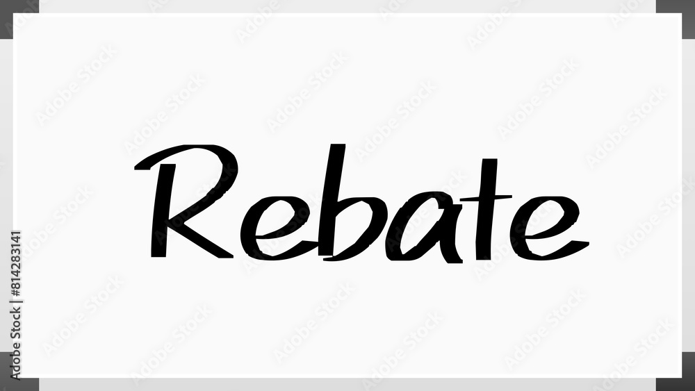 Rebate のホワイトボード風イラスト Rebate のホワイトボード風イラスト