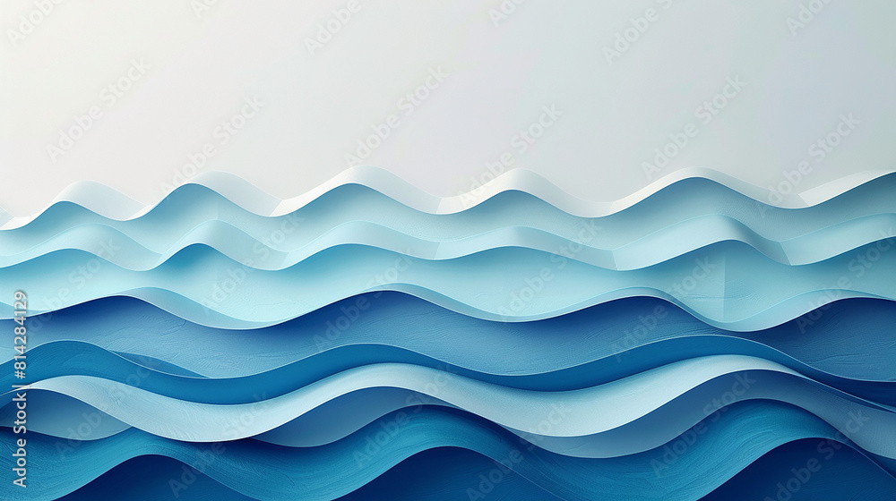 Simple Wave Artwork Indesign AI art, simple wave art with a sea theme Stock Illustration | Adobe Stock