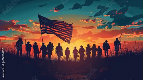 Patriot Day USA September Illustration photo