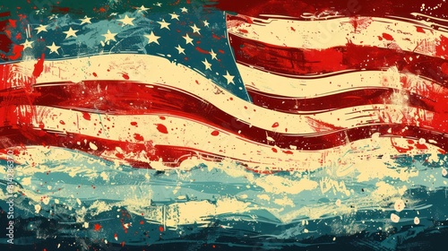 Patriot Day USA September Illustration