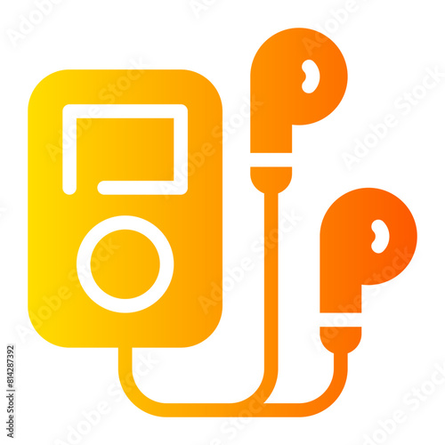 mp3 player gradient icon