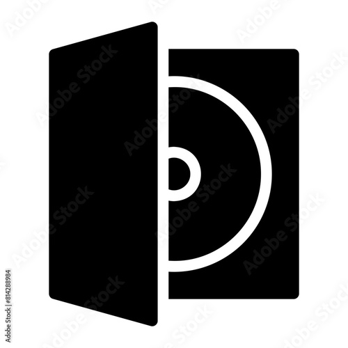 compact disc glyph icon
