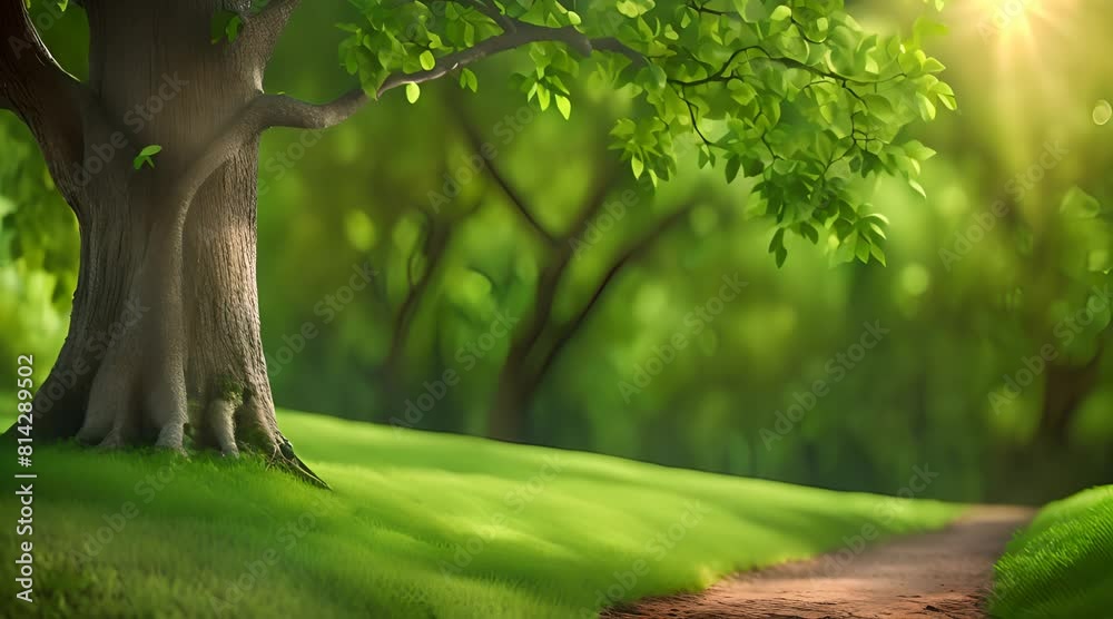 fond vert avec un thème écologique
