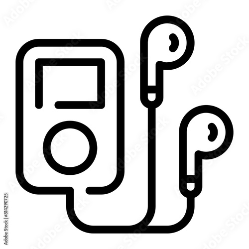 mp3 player line icon
