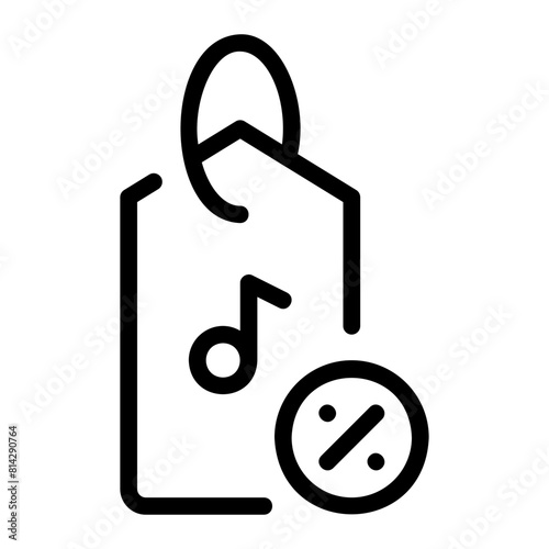 price tag line icon