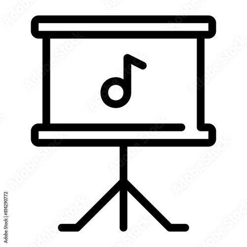 music stand line icon