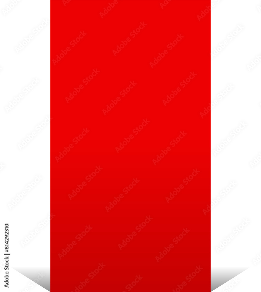 Red paper rectangle and shadow, label, banners, icon Red paper rectangle and shadow, label, banners, icon