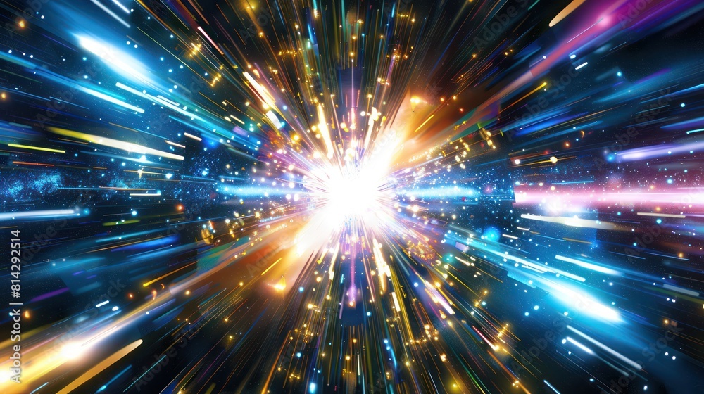 Fototapeta premium Abstract spark light illustration background
