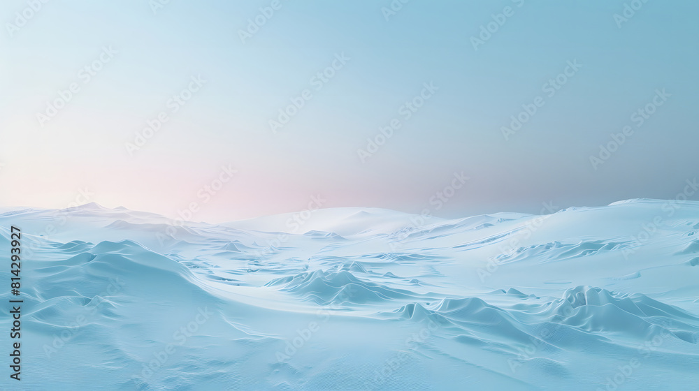 view of fields covered with thick snow, in winter, sunlight in the cold blue sky view of fields covered with thick snow, in winter, sunlight in the cold blue sky