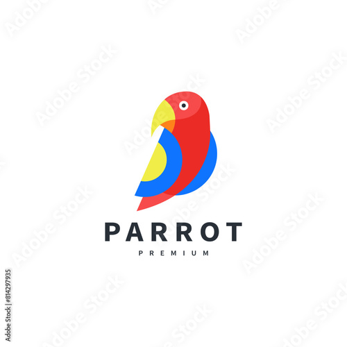 parrot logo design macaw vector illustration for of bird lovers 5