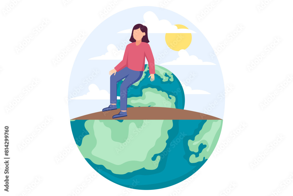 Earth Day Flat Design Illustration