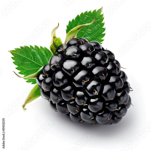 blackberry on white background photo