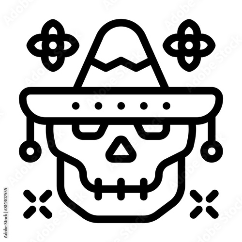 Hat Icon With Line Style