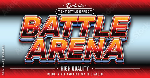 Editable text style effect - Battle Arena text style theme.