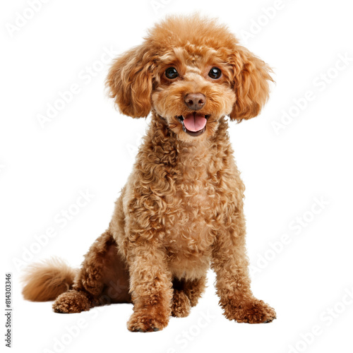 Poodle isolated on white background.
