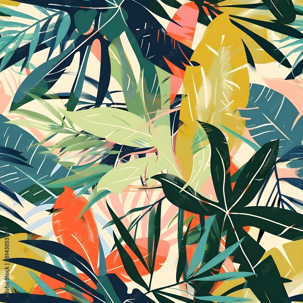 leaves forest pattern background leaves forest pattern background