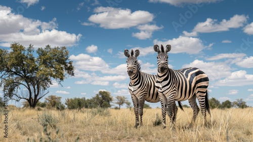 Zebra in nature habitat   Wildlife view