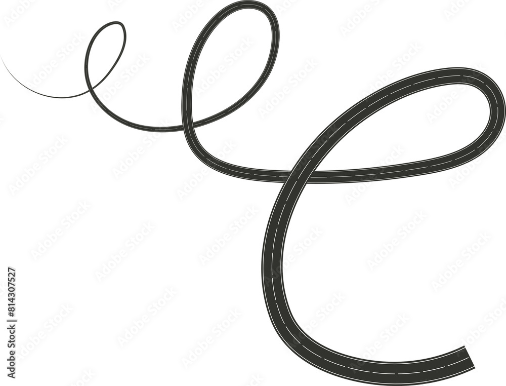Street turn and curve long way, road, race, highways, asphalt Street turn and curve long way, road, race, highways, asphalt