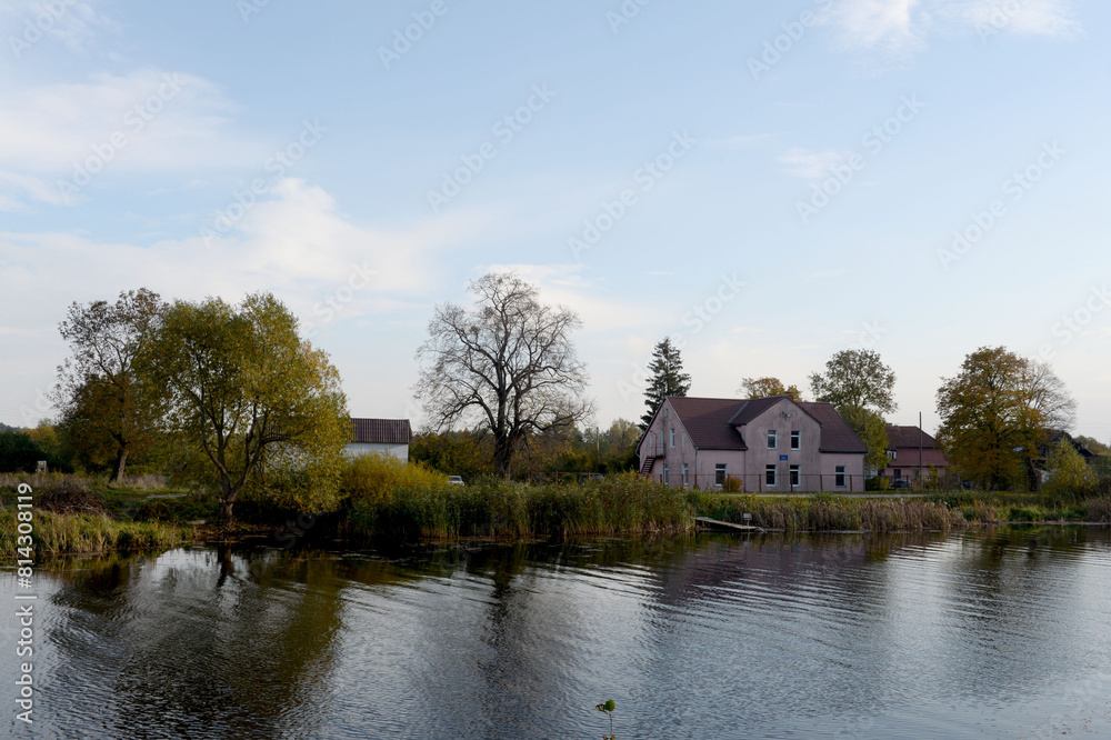 The village of Belomorskoye, Kaliningrad region, on the shore of the Polessky Canal The village of Belomorskoye, Kaliningrad region, on the shore of the Polessky Canal