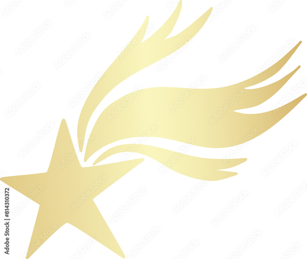 Set of golden stars in doodle style Set of golden stars in doodle style
