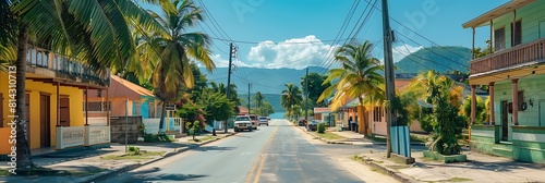 Local police in capital city St, John's in Antigua, St, Johns is the capital and key port of the Caribbean island nation of Antigua and Barbuda realistic nature and landscape photo