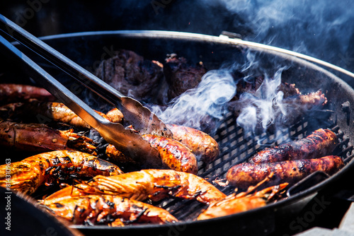 фотографія Summer Sausage Grilling Smoking Memorial Day Party