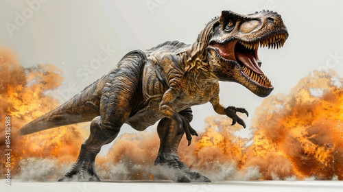 Aggressive T-Rex Captured in Mid-Movement  © Dinaaf