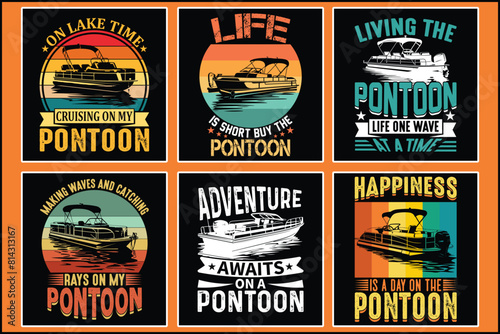 Pontoon Funy shirt. Pontoon Bundle T-shirt. Pontoon Boat T-shirt Bundle.