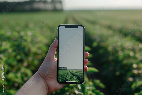 Hand Holding Smartphone  Mockup Template
