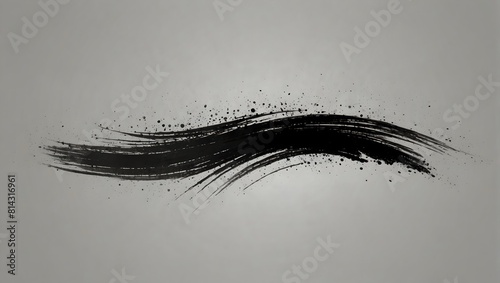  Eyeliner or mascara smudge isolated on transparent PNG background, makeup brush swatch, Beauty makeup foundation smudged ai_generated