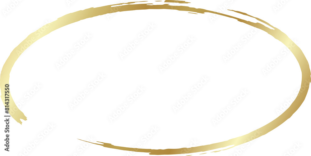 Gold oval grunge frames. Luxury design