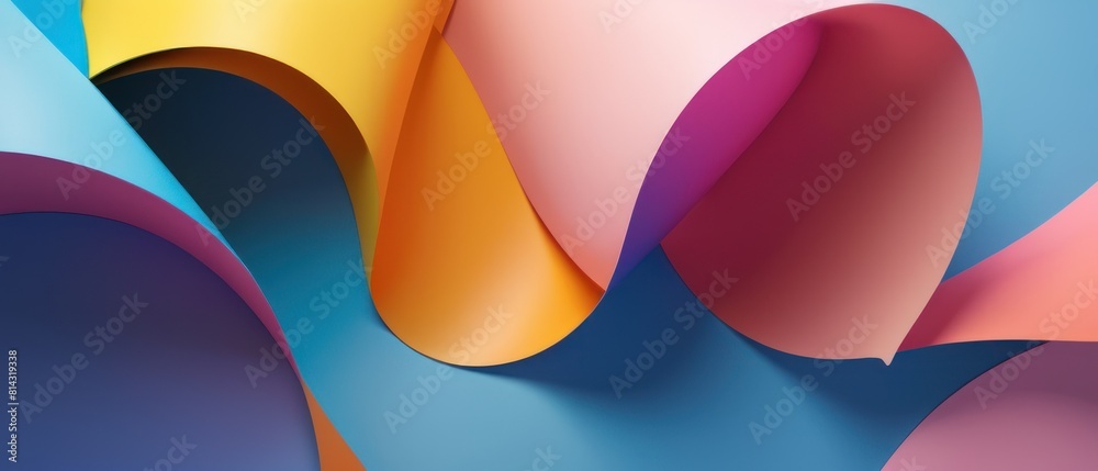A colorful, abstract painting with a rainbow of colors A colorful, abstract painting with a rainbow of colors